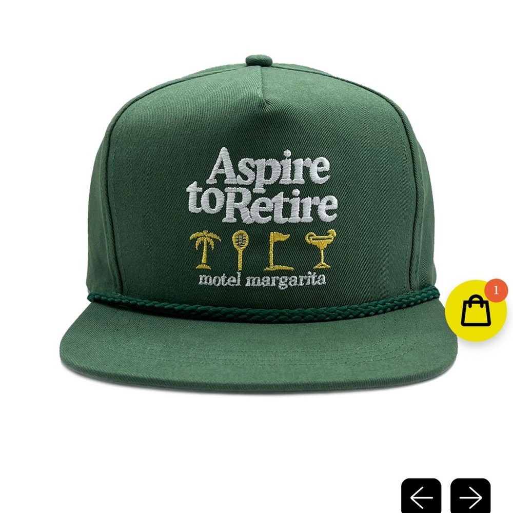Aspire to Retire Snapback Hat - Emerald